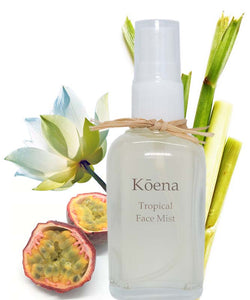 Tropical face mist with essential oils.